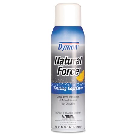 Dymon Natural Force Degreaser, 17 Oz Aerosol Can, Foam, White, 12 PK 36120